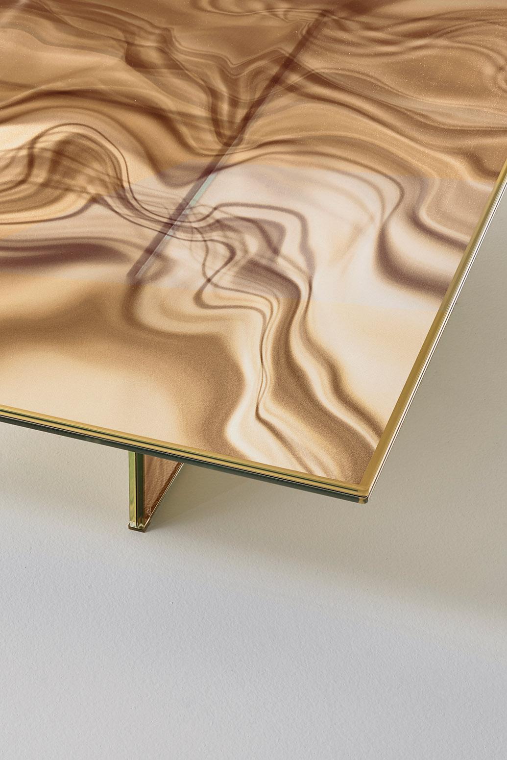 Laminated LIQUEFY Console Table, by Patricia Urquiola for Glas Italia For Sale