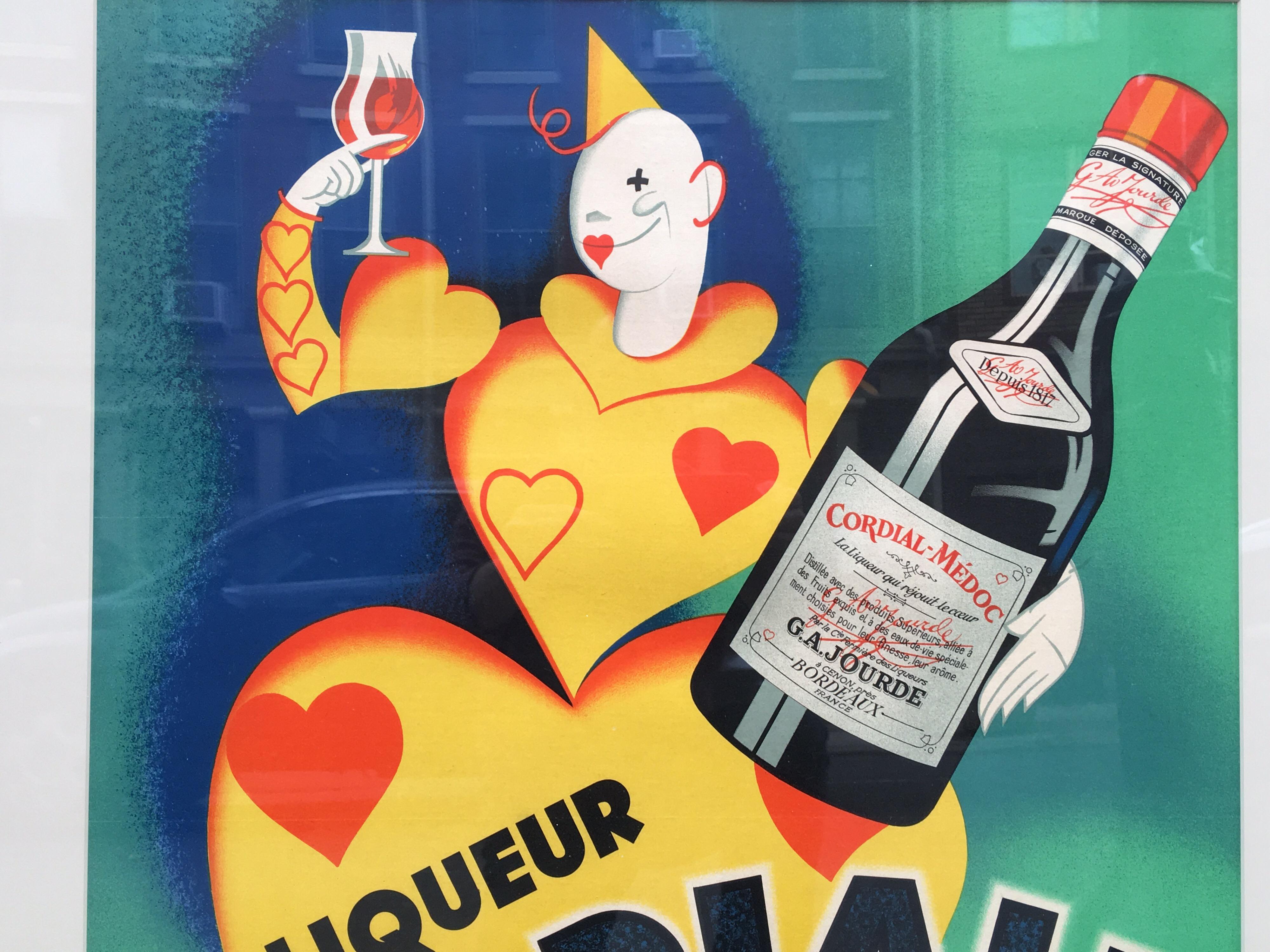 Mid-Century Modern Liqueur Cordial-Medoc French Poster