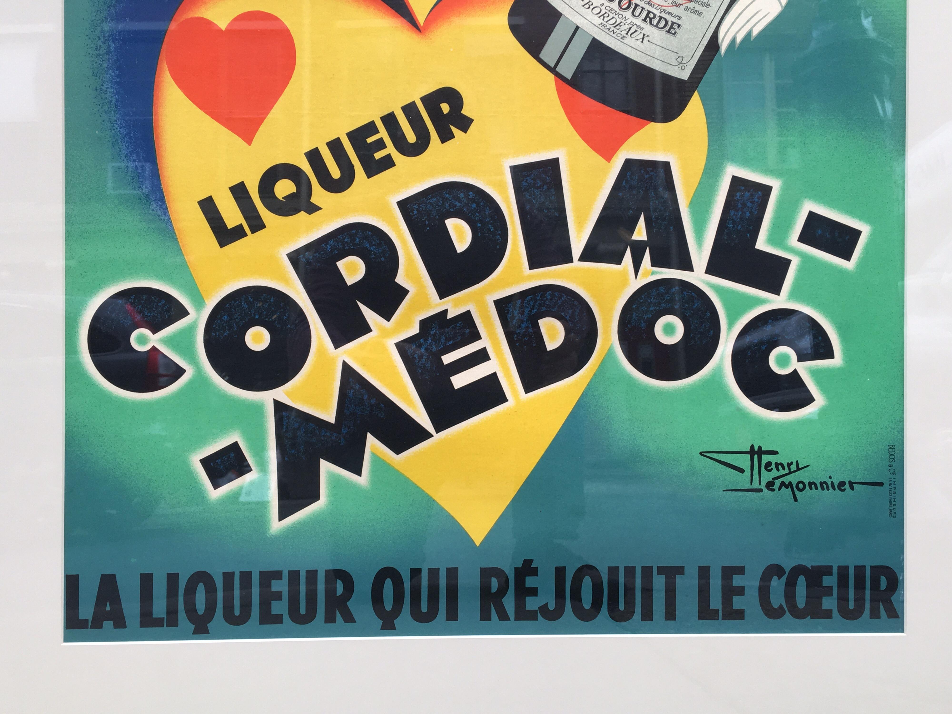 Liqueur Cordial-Medoc French Poster In Good Condition In Philadelphia, PA