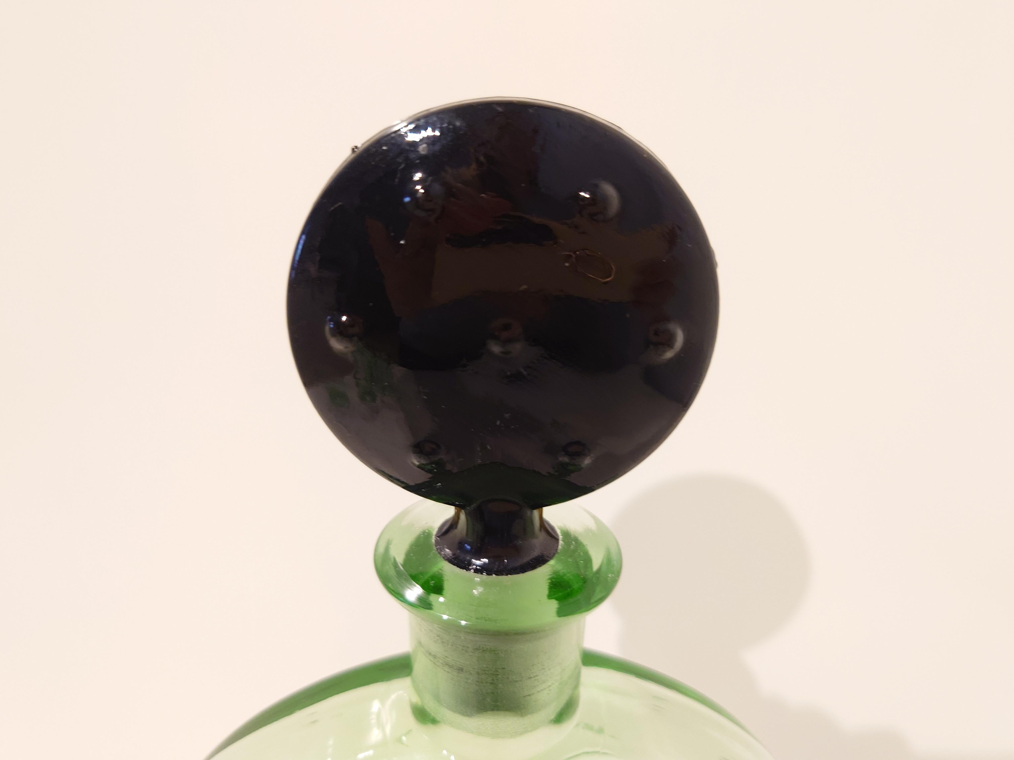 Likör-Set, Art Deco  Kanter mit 6 Gläsern Uraniusglas, 1930er Jahre im Angebot 10