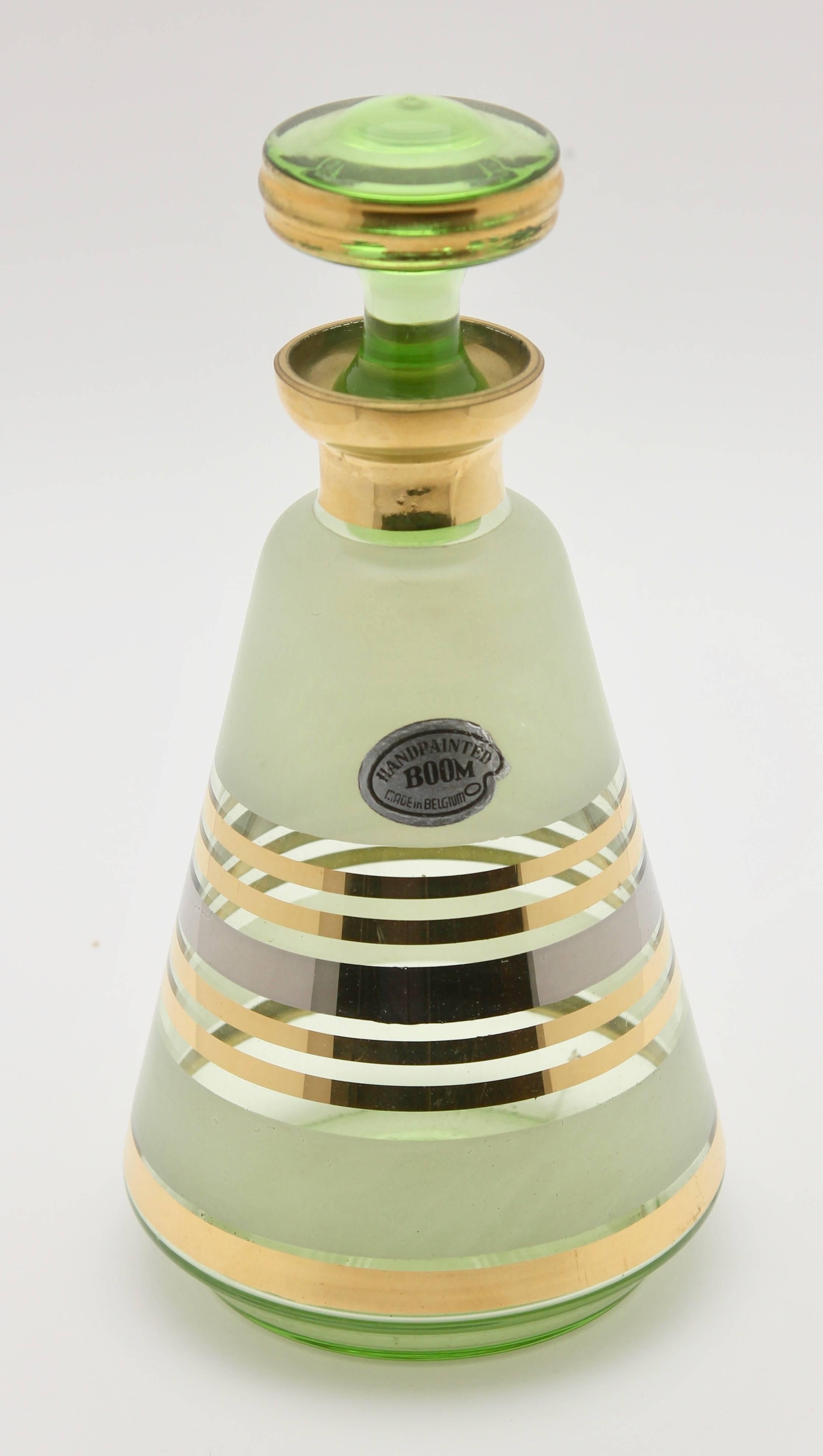 Liqueur Set by De Rupel, Boom, Belgium, with Label, circa 1935 In Good Condition In Verviers, BE
