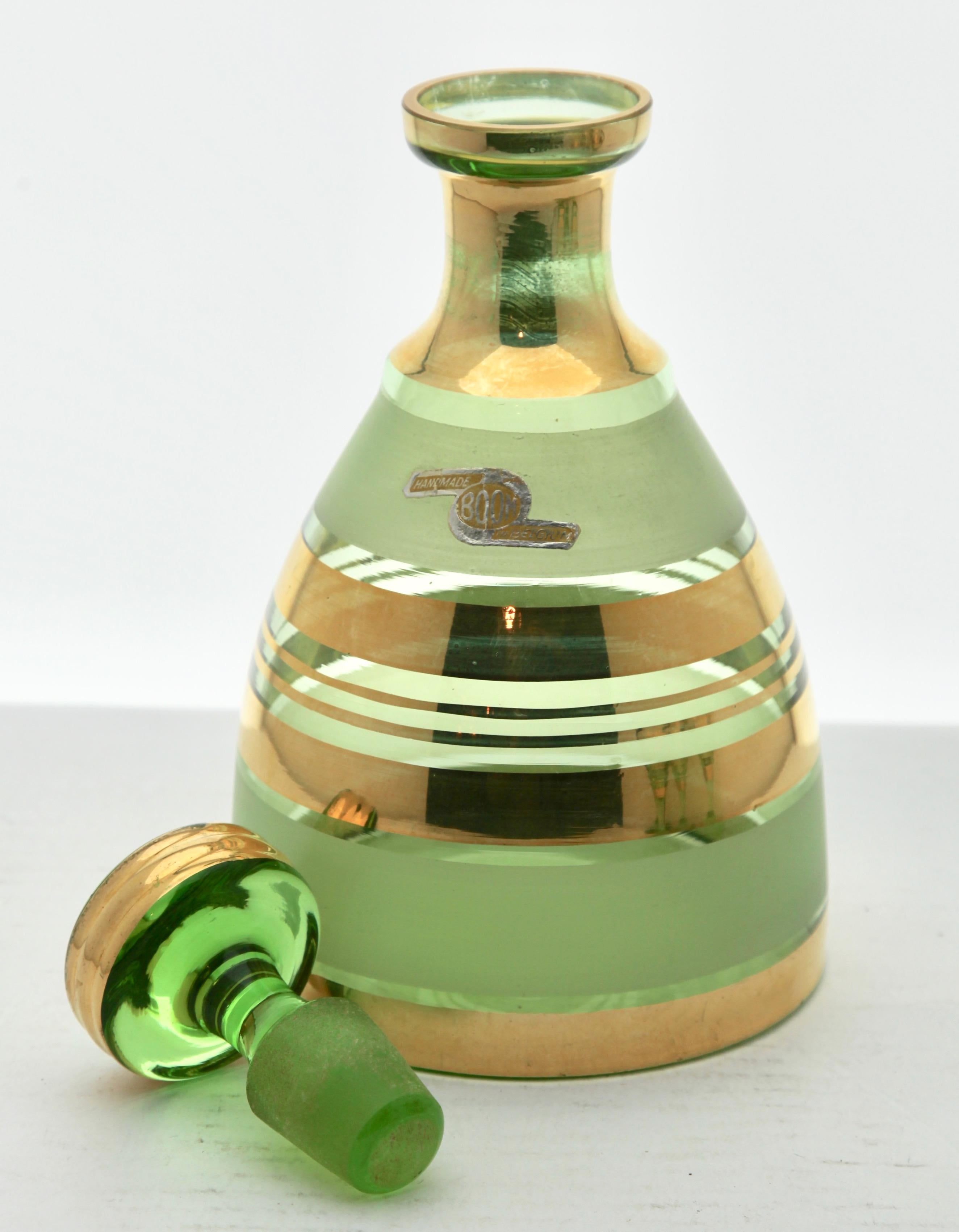 Hand-Painted Liqueur Set by De Rupel, Boom, Belgium, with Label, circa 1935