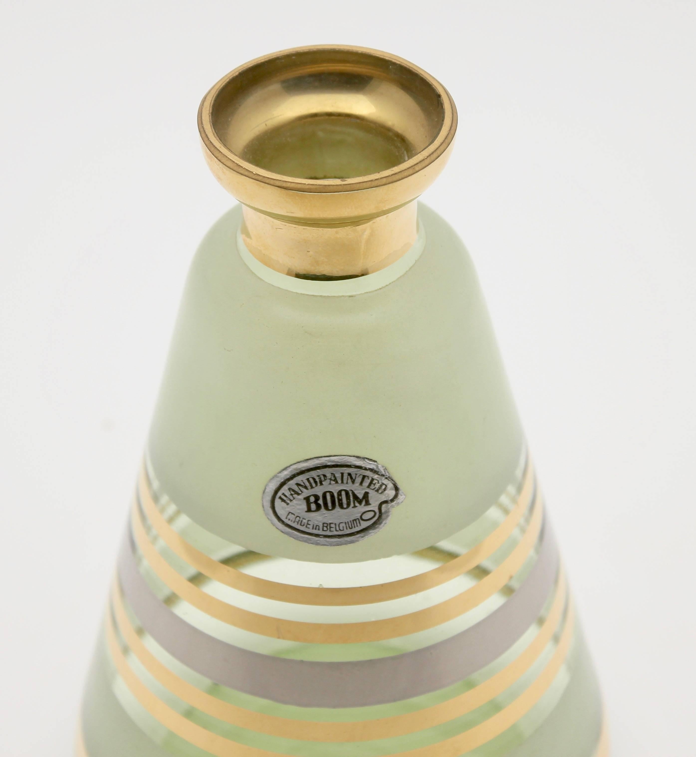 Glass Liqueur Set by De Rupel, Boom, Belgium, with Label, circa 1935
