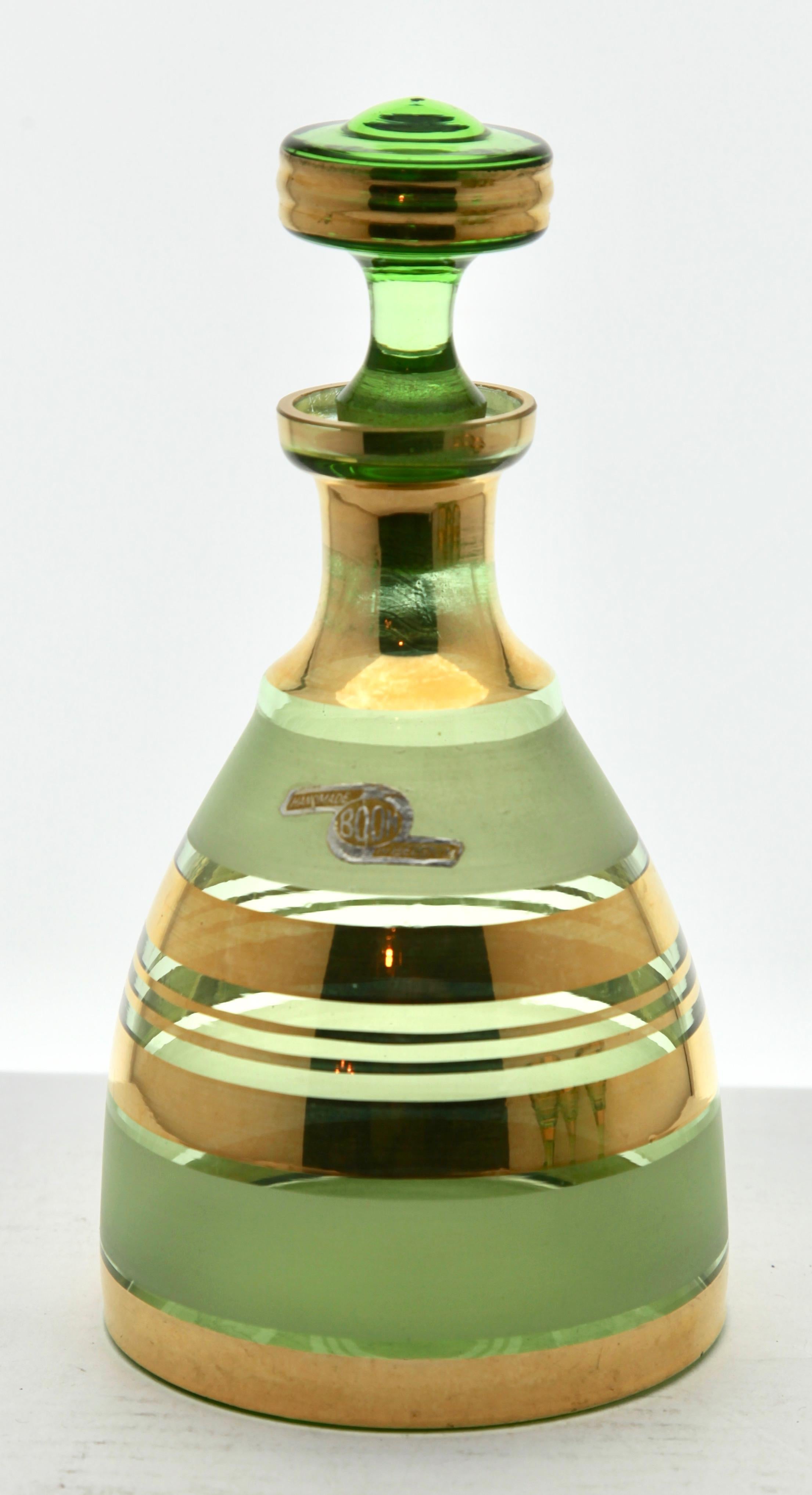 Mid-20th Century Liqueur Set by De Rupel, Boom, Belgium, with Label, circa 1935
