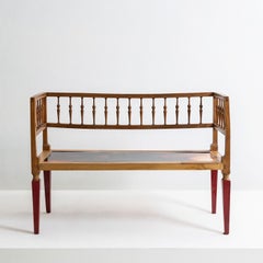 Liquid Color Bench in Elm Wood with Colored Resin Seat by Hillsideout