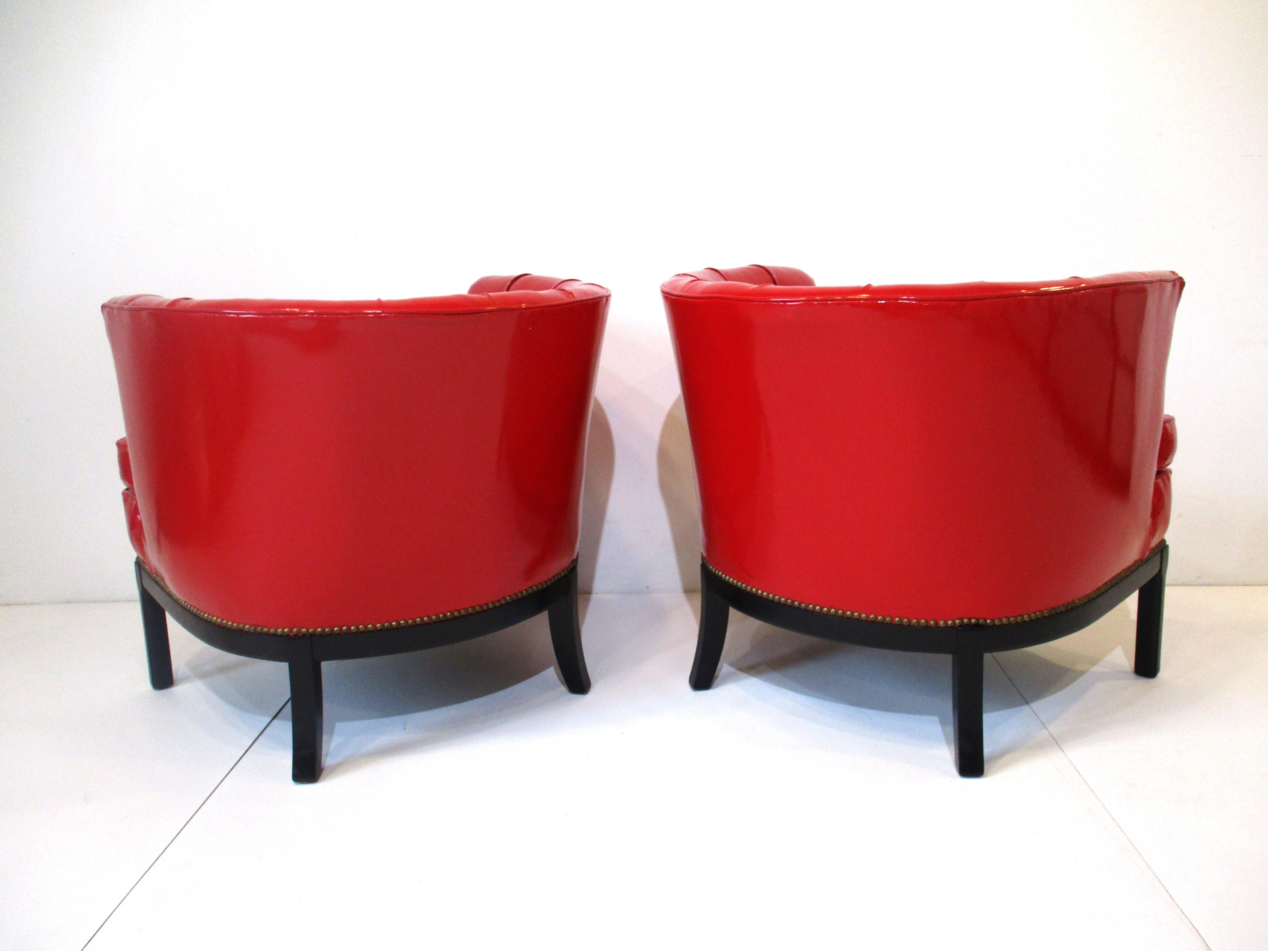 Liquid Red Club Chairs by Erwin Lambeth 2