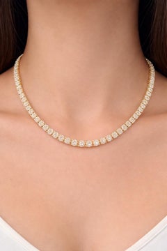 ELEGANT, collier en or jaune 14 carats serti d'un diamant naturel de 41,05 carats, 18"