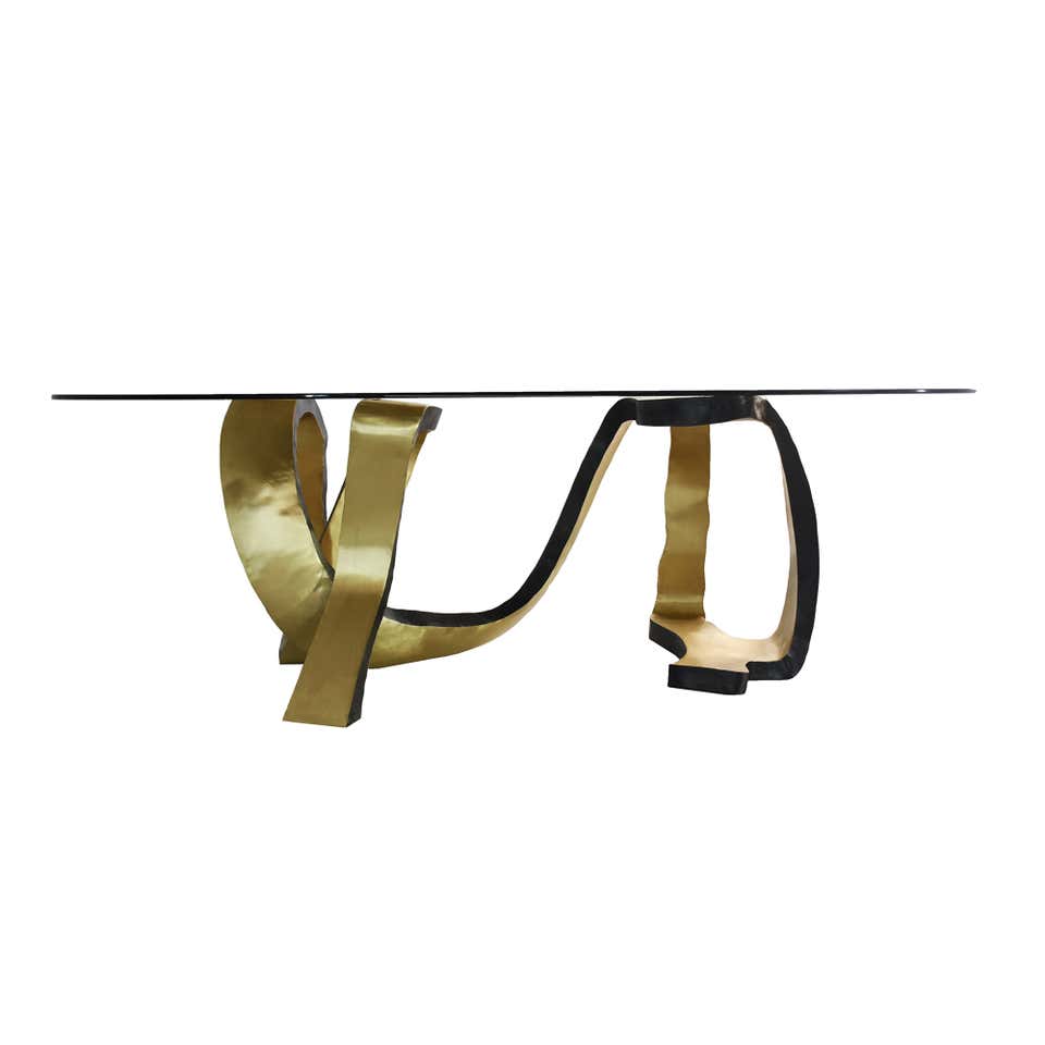 1970's George Mathias Bronze and Resin Dining Table at 1stDibs
