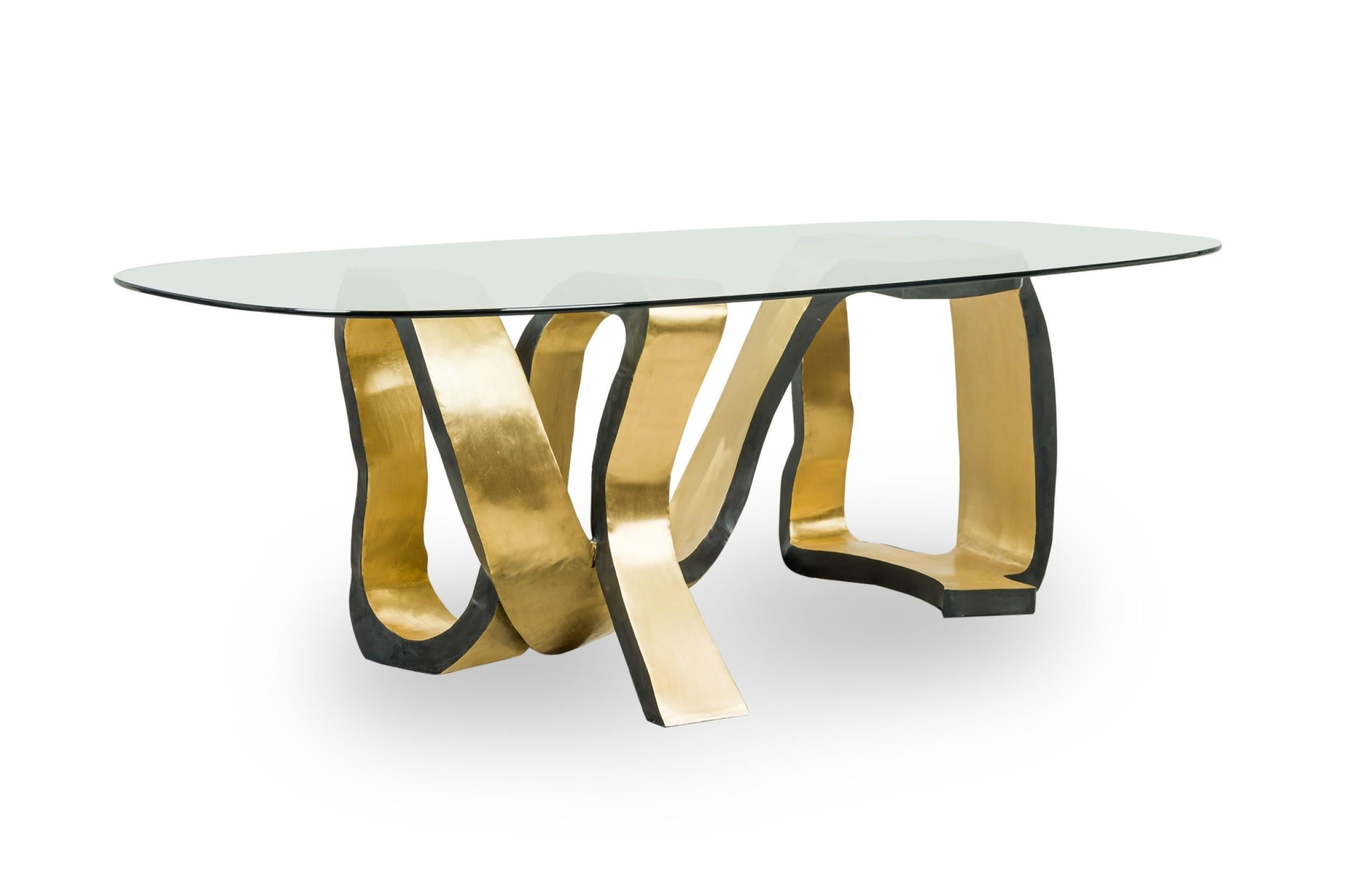 Liquido Bronze Dining Tables by Newel Modern In Good Condition For Sale In New York, NY