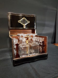 Liquor Cabinet Cave a Liqueur Boulle Marquetry, Napoleon III, France, 1865