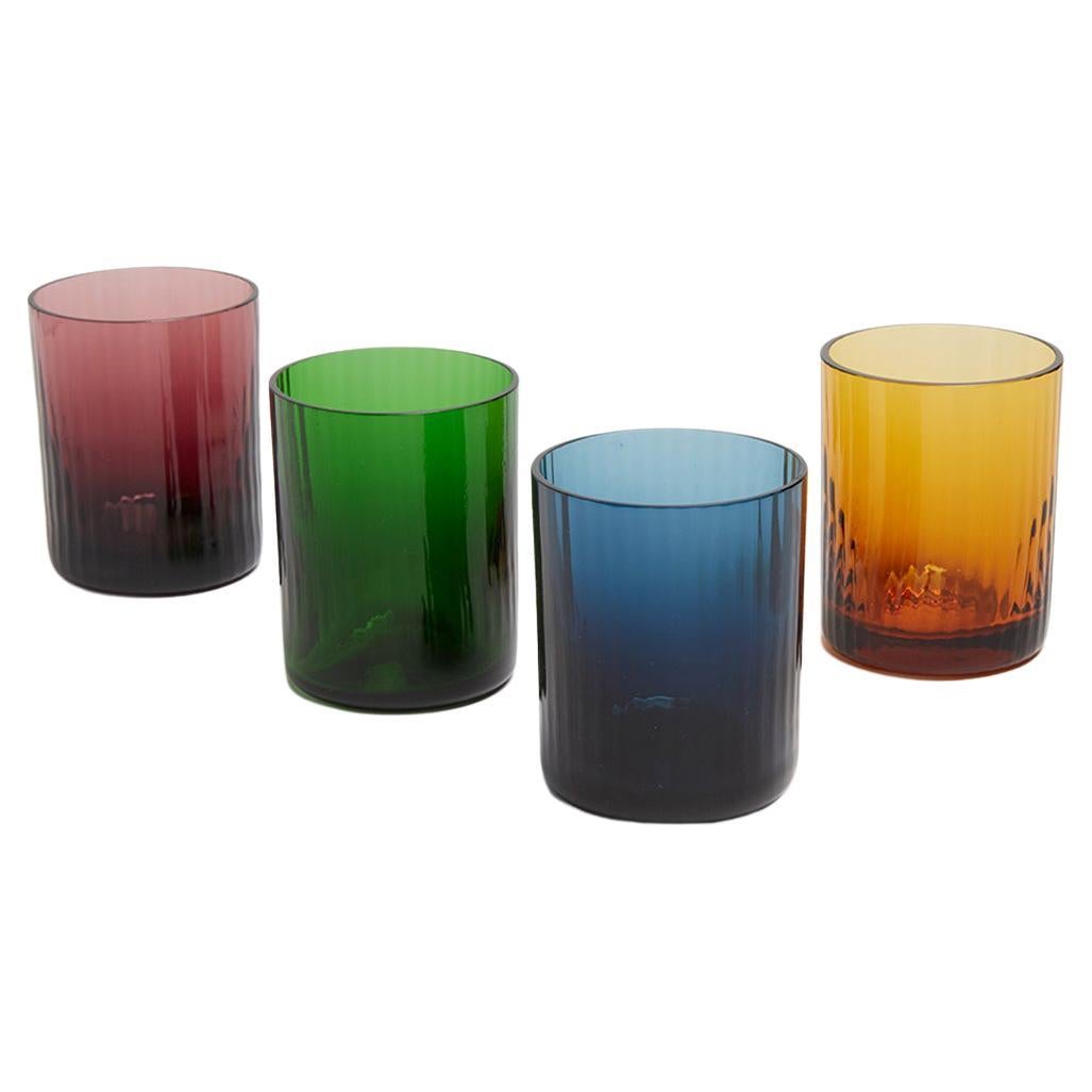 Liquor Glass Set of 4 by La DoubleJ, Murano Glass, Made in Italy For Sale