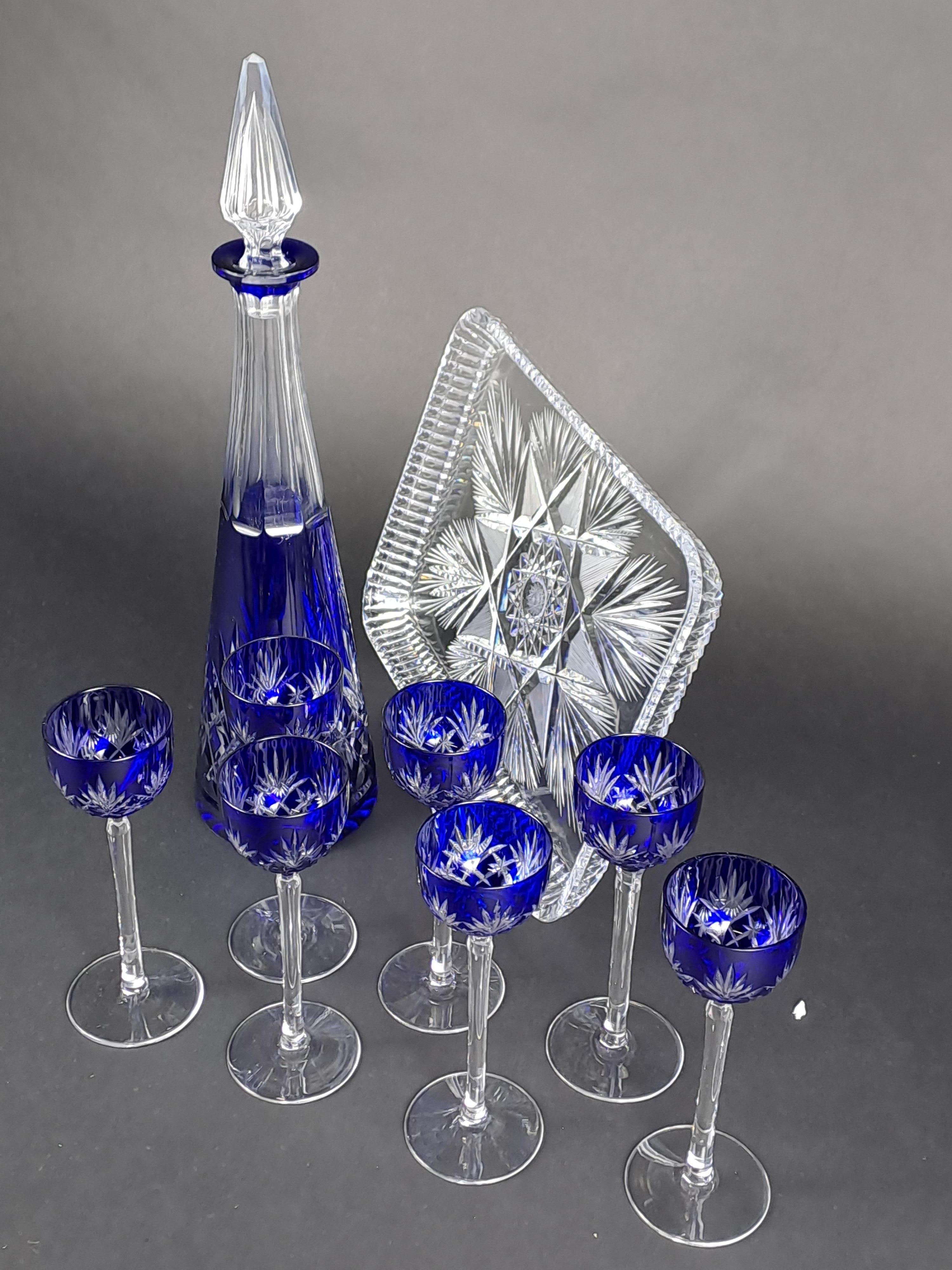 Early 20th Century Liquor Service From The Crystal Factory Of Saint Louis - Massenet Model