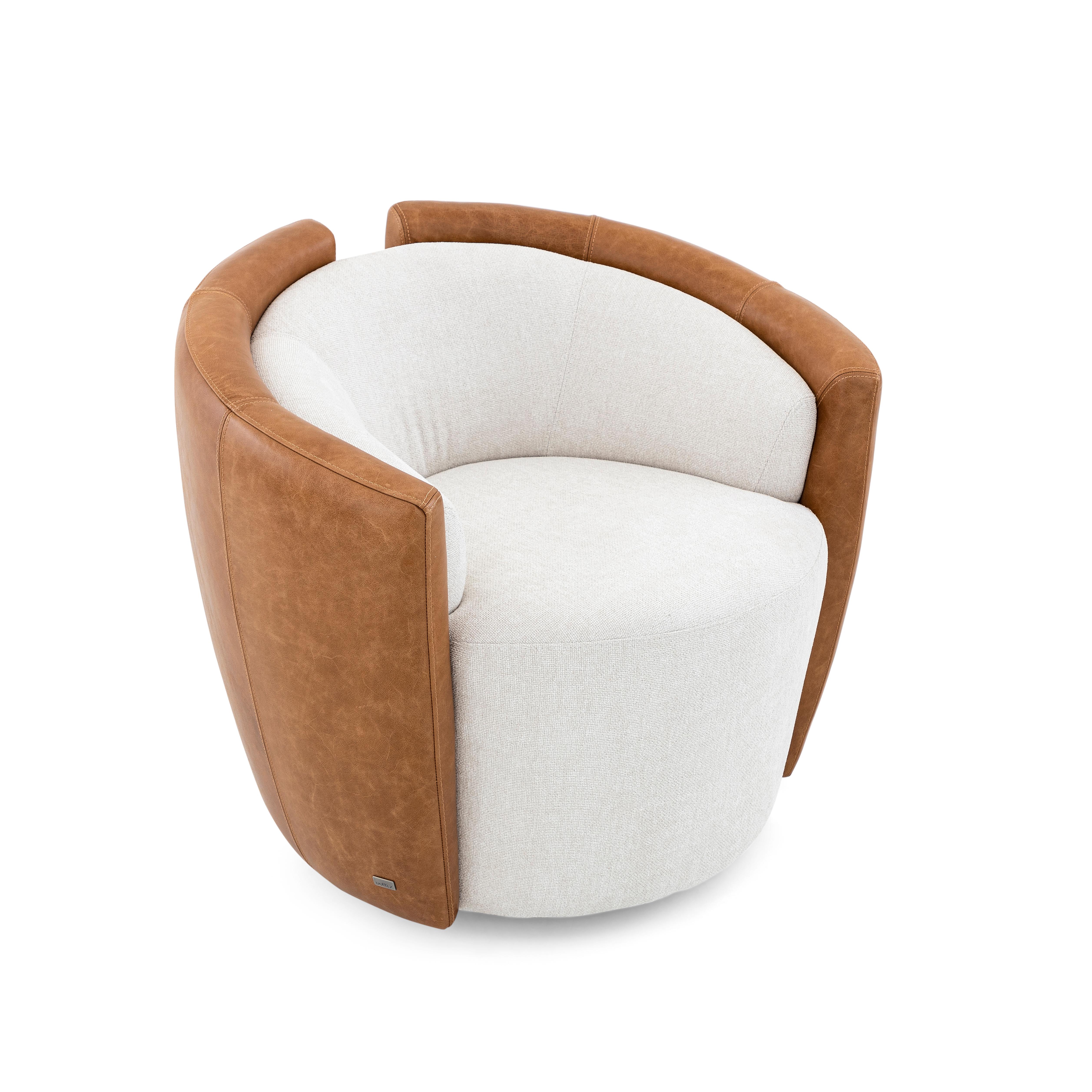 white leather accent chair