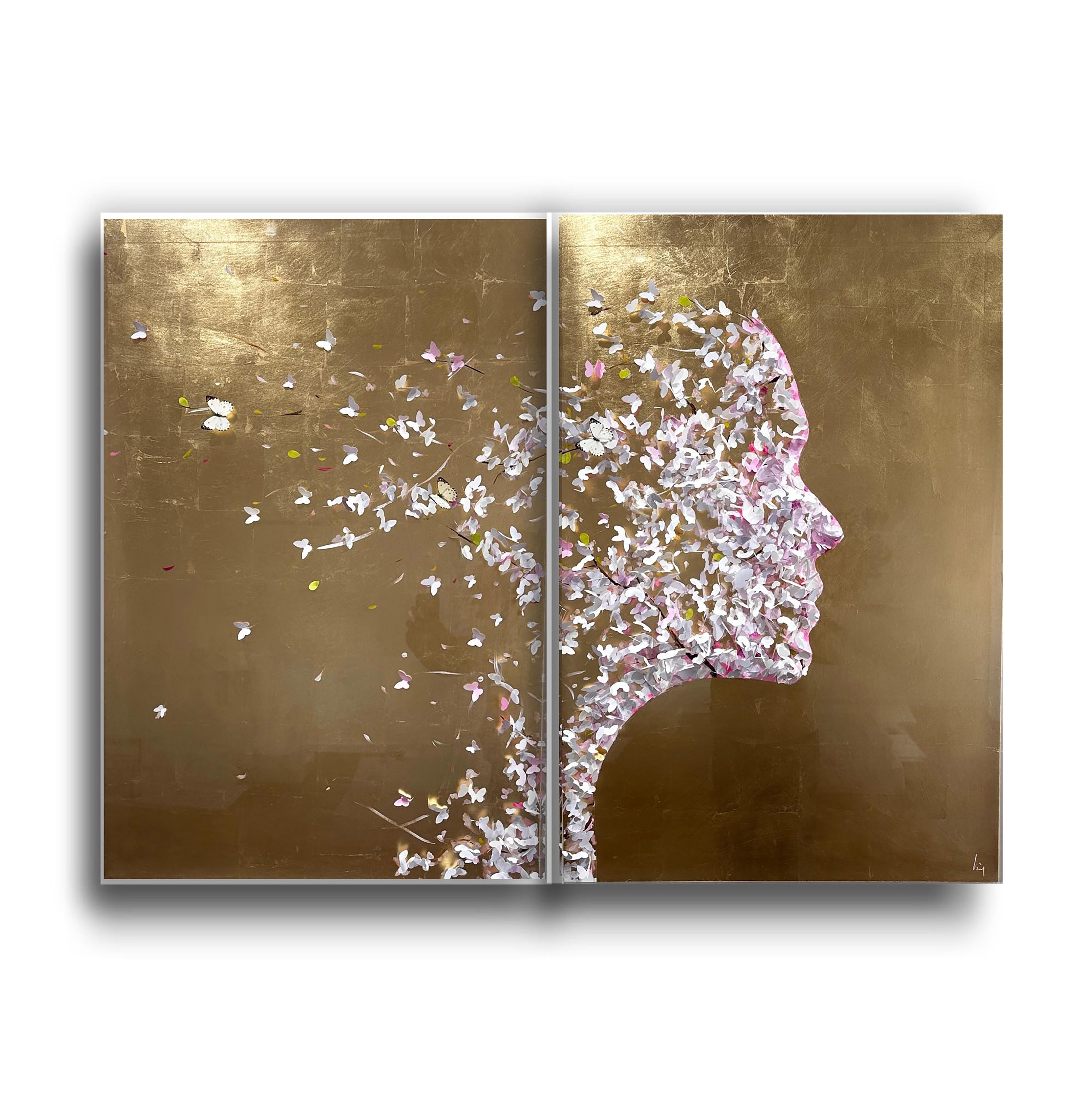 Shadow Diptyque - Photorealist Mixed Media Art by Lis Sam