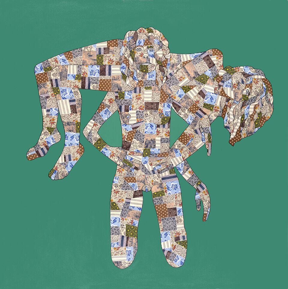 David and Goliath - Mixed Media Art by Lisa A. Foster