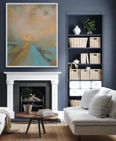 InnSaei III, Original Ethereal Landscape Art, Gold Abstract Landscape Art