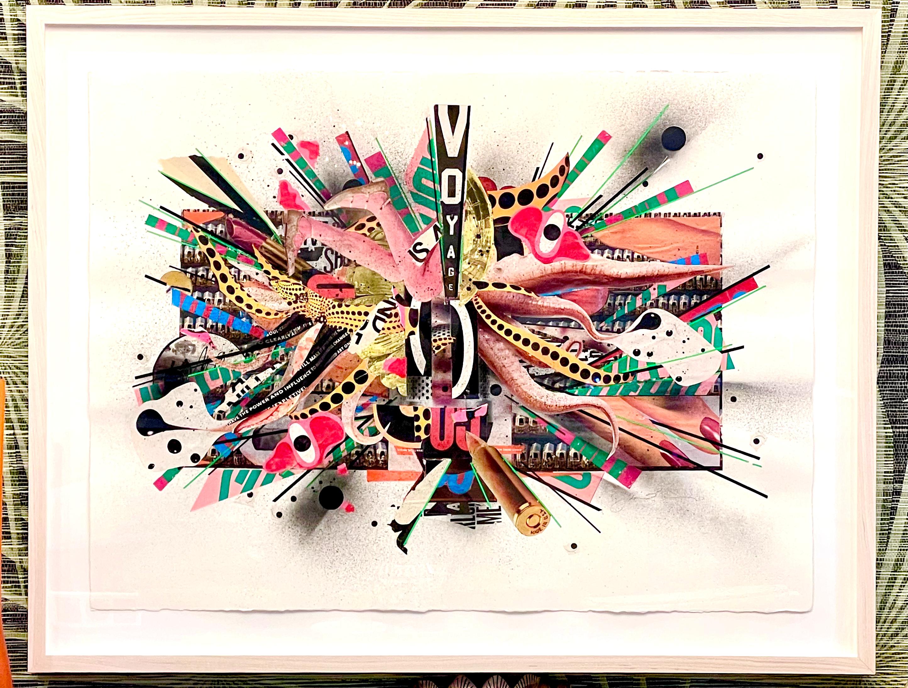 'Voyage' (2017) è uno splendido dipinto a collage a tecnica mista incorniciato su carta Artistics realizzato dalla talentuosa mano dell'artista visiva e poetessa Lisa Berley.

Il lavoro di Brilliante culmina brillantemente nell'intersezione tra arte