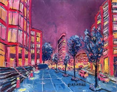 Avenue of the Americas-originale New Yorker Stadtlandschaft Ölgemälde zeitgenössische Kunst