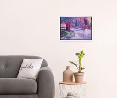 Merry Go Round - original modern NY cityscape oil painting - contemporary art