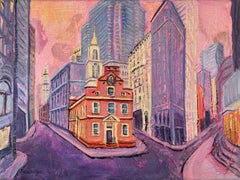 Old State House - original cityscape oil painting - contemporary artwork