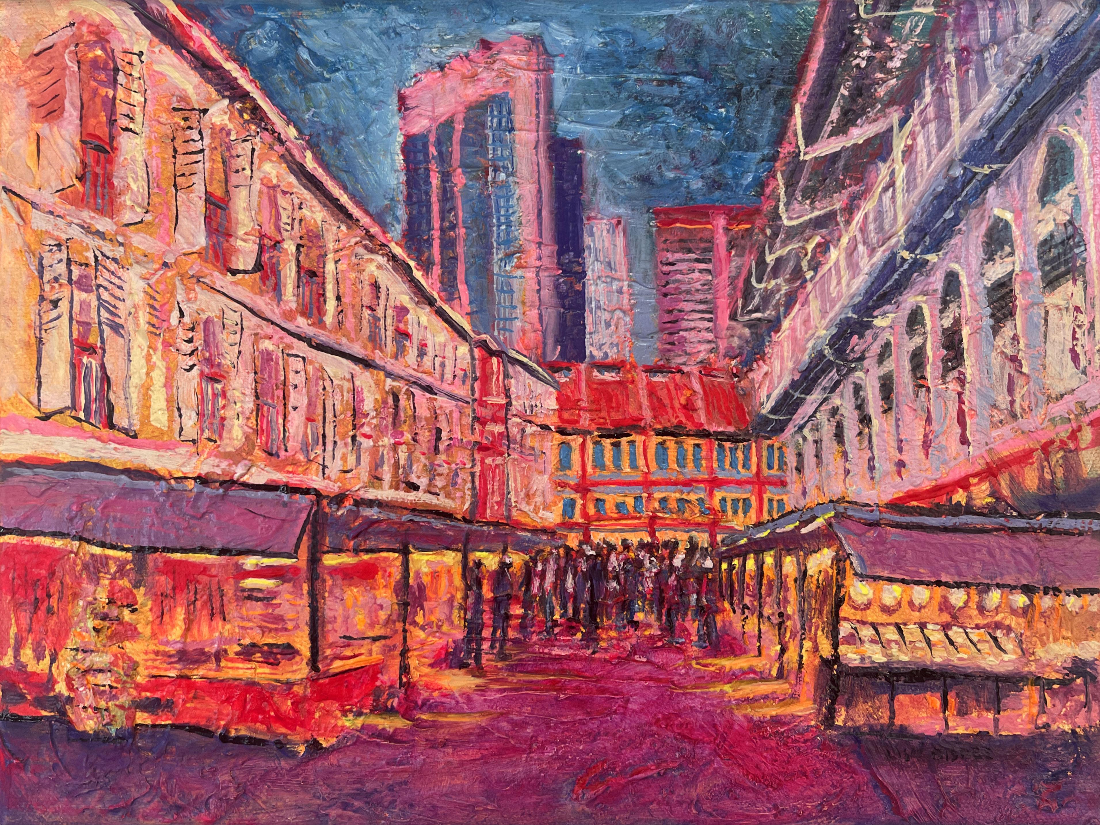 Open Market - Originalgemälde - zeitgenössische Kunst