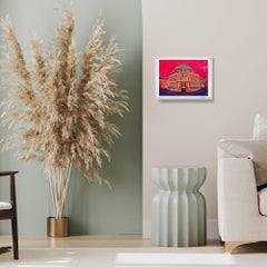 Royal Albert Hall-original modern London cityscape oil painting-contemporary art