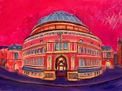 Royal Albert Hall-original modern London cityscape oil painting-contemporary art