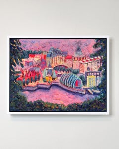 Sentosa Island - original cityscape oil painting - contemporary artwork