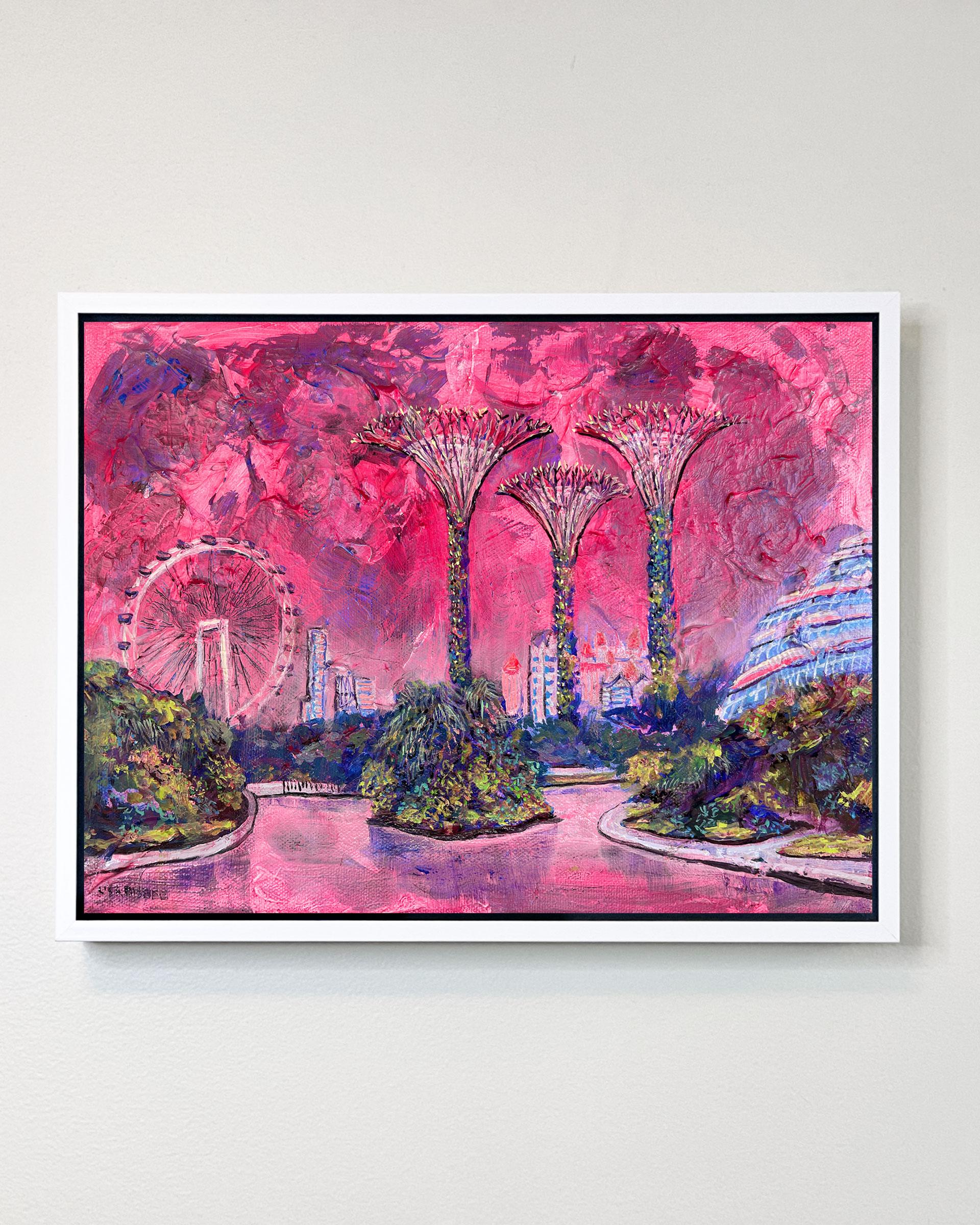 Supergrove Trees, Gardens by the Bay - Originalgemälde - zeitgenössische Kunst – Painting von Lisa Bisbee