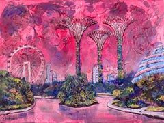 Supergrove Trees, Gardens by the Bay - original painting - contemporary art