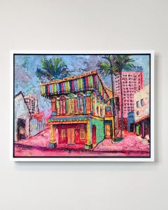 Tan Teng Niah House - original cityscape oil painting - contemporary artwork