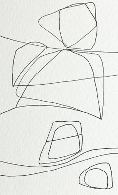 Una linea sottile, Pittura, Acrilico su carta acquerellata