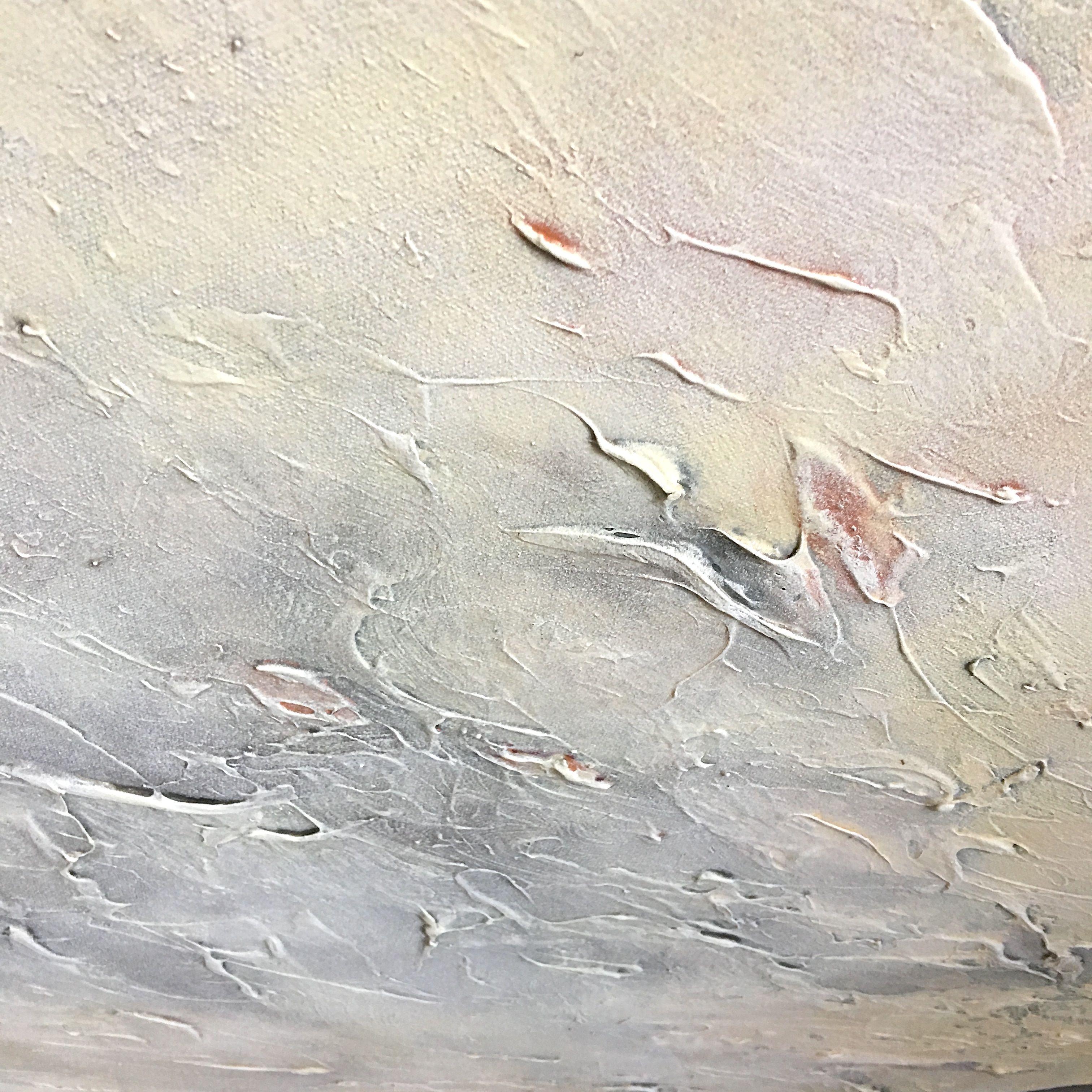 Angelwings, Painting, Acrylic on Canvas - Beige Abstract Painting by Lisa Bolin