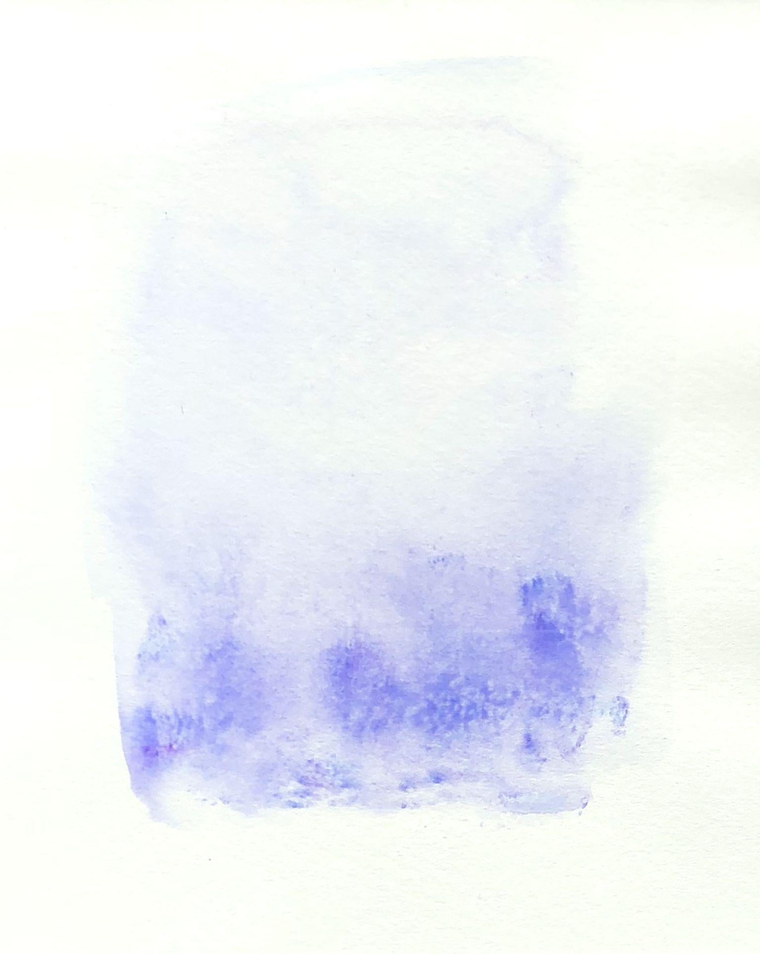 Abstract Painting de Lisa Bolin - Playa de lavanda 2, Pintura, Acrílico sobre papel de acuarela