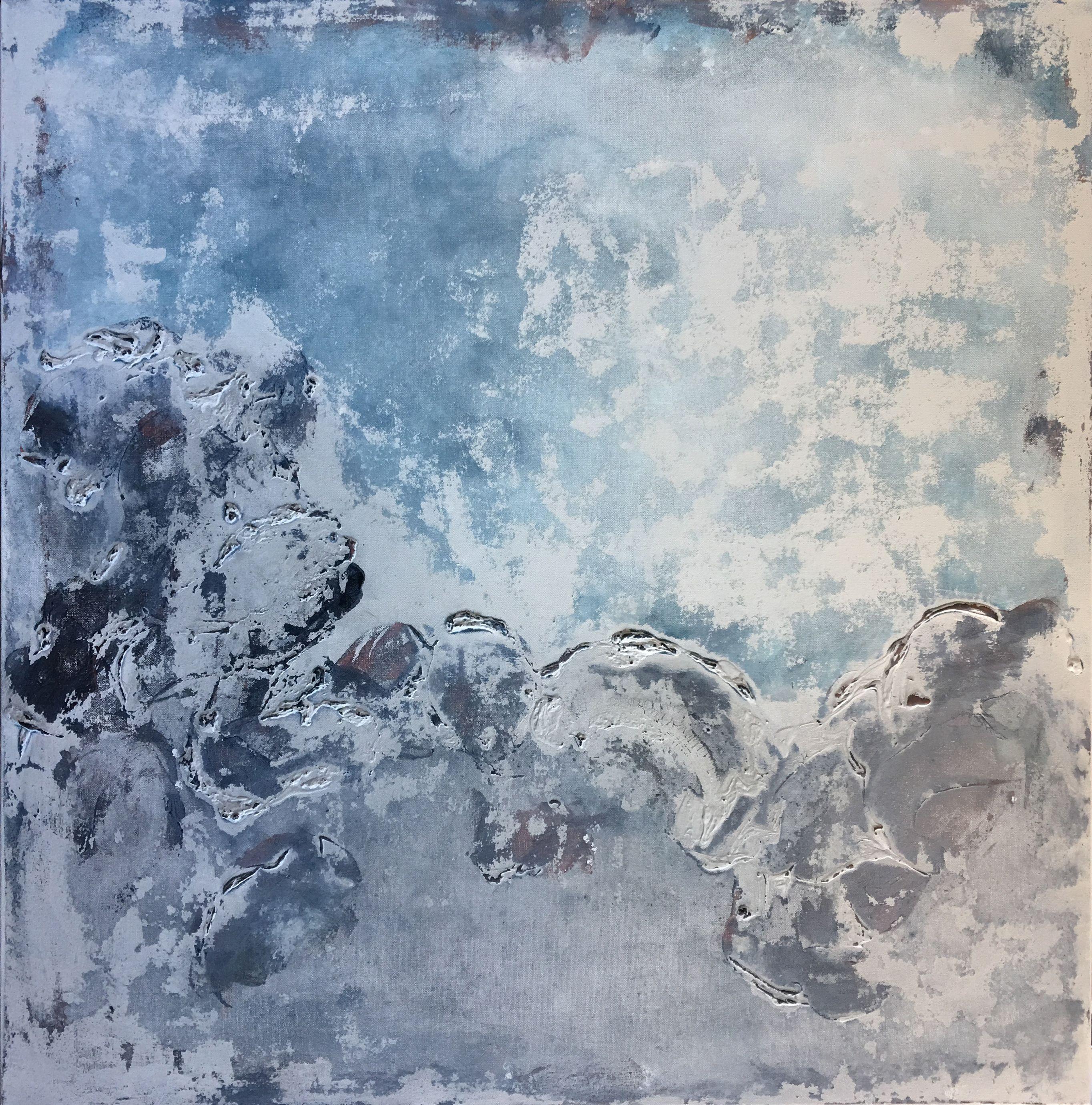 Lisa Bolin Abstract Painting - On the Rocks, Painting, Acrylic on Canvas