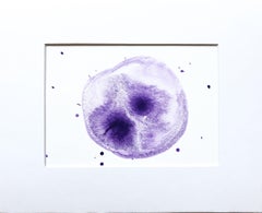 Peinture, acrylique sur papier aquarelle, Nebula 2, violet