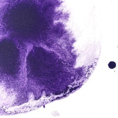 Purple Nebula, Painting, Acrylic on Watercolor Paper