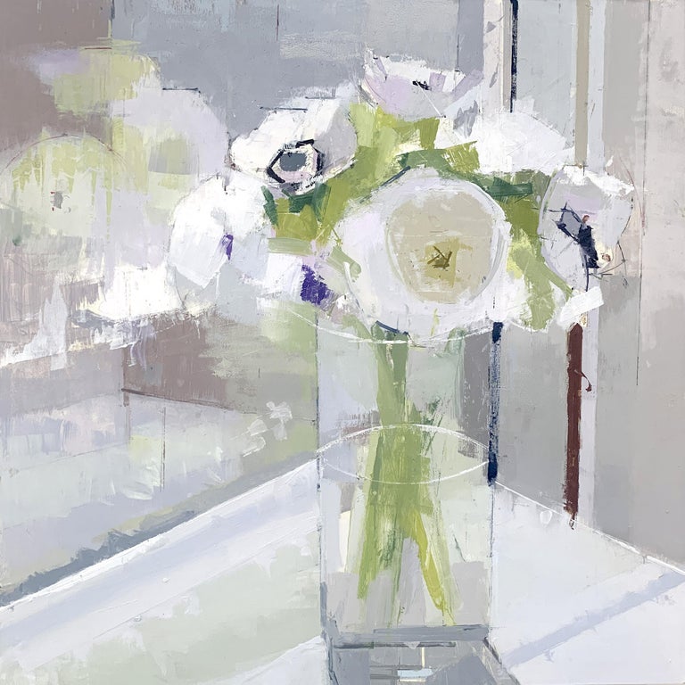 Lisa Breslow Still-Life Painting - Flower Reflections