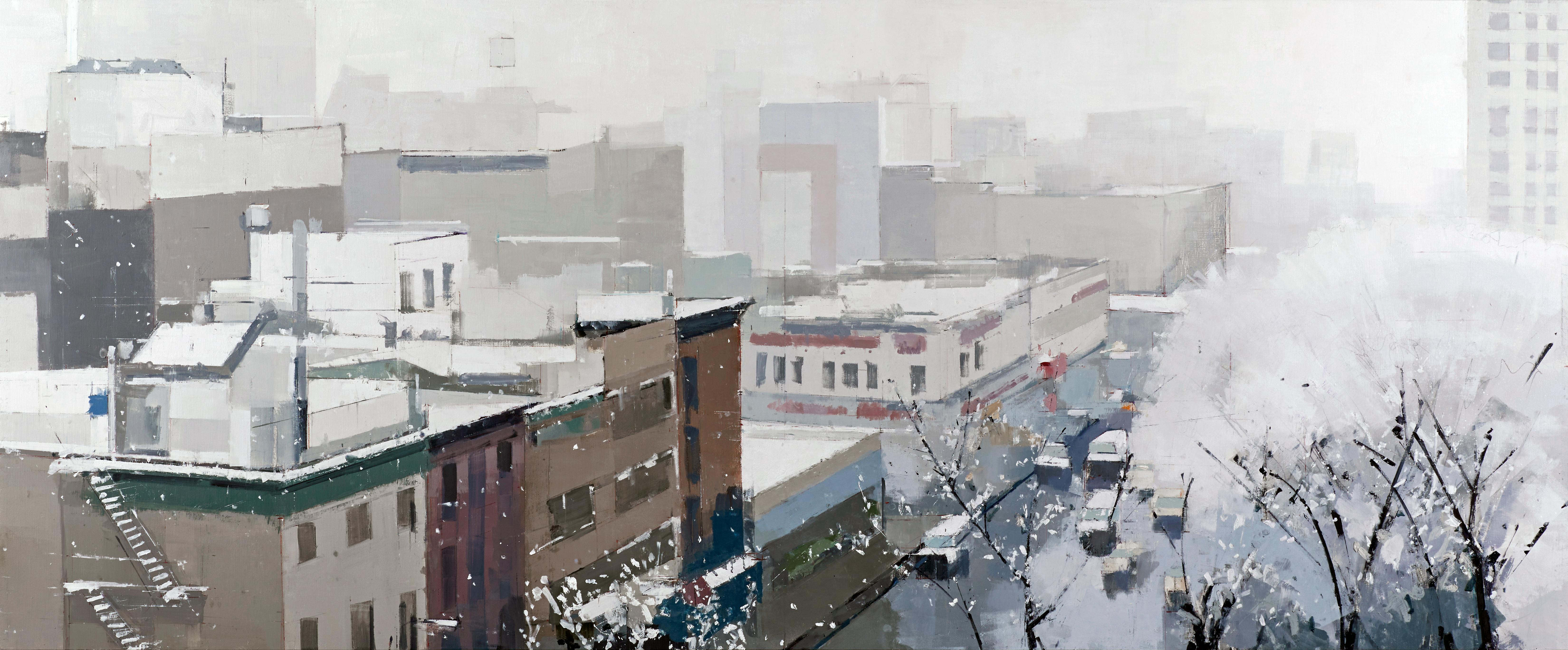 Sia il mondo naturale che la grinta architettonica hanno un posto nel lavoro di Lisa Breslow,
evidenziando l'attrazione di New York creata da queste forze contrapposte
fianco a fianco. Cerca luoghi di quiete e di calma all'interno della frenetica