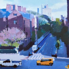 Lisa Breslow "Dall'alto" 2024 olio e matita su pannello