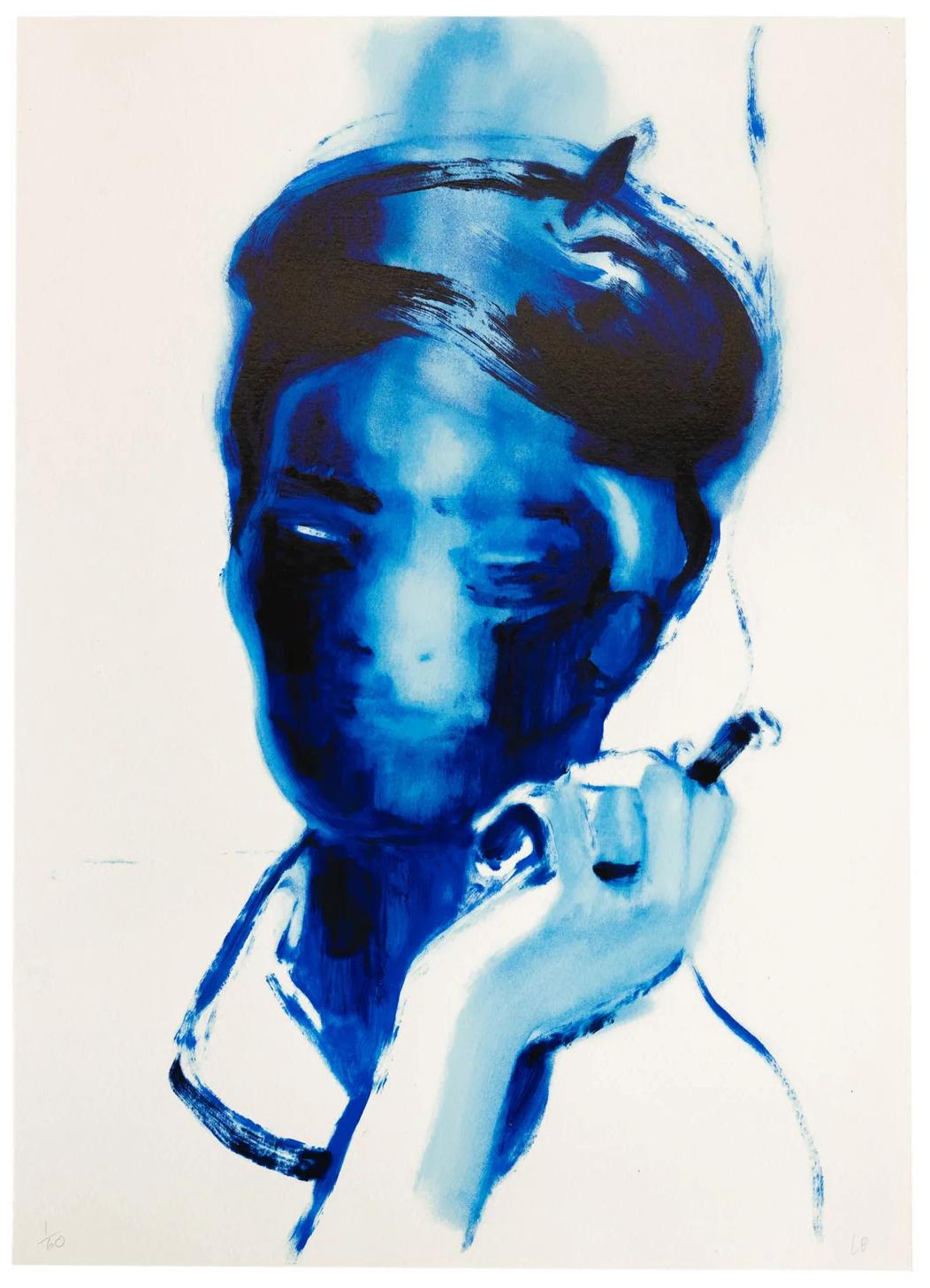 Lisa Brice Figurative Print - Untitled (Woman smoking)
