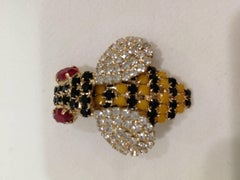 Lisa C. Swarovski Bee Brooch Pin