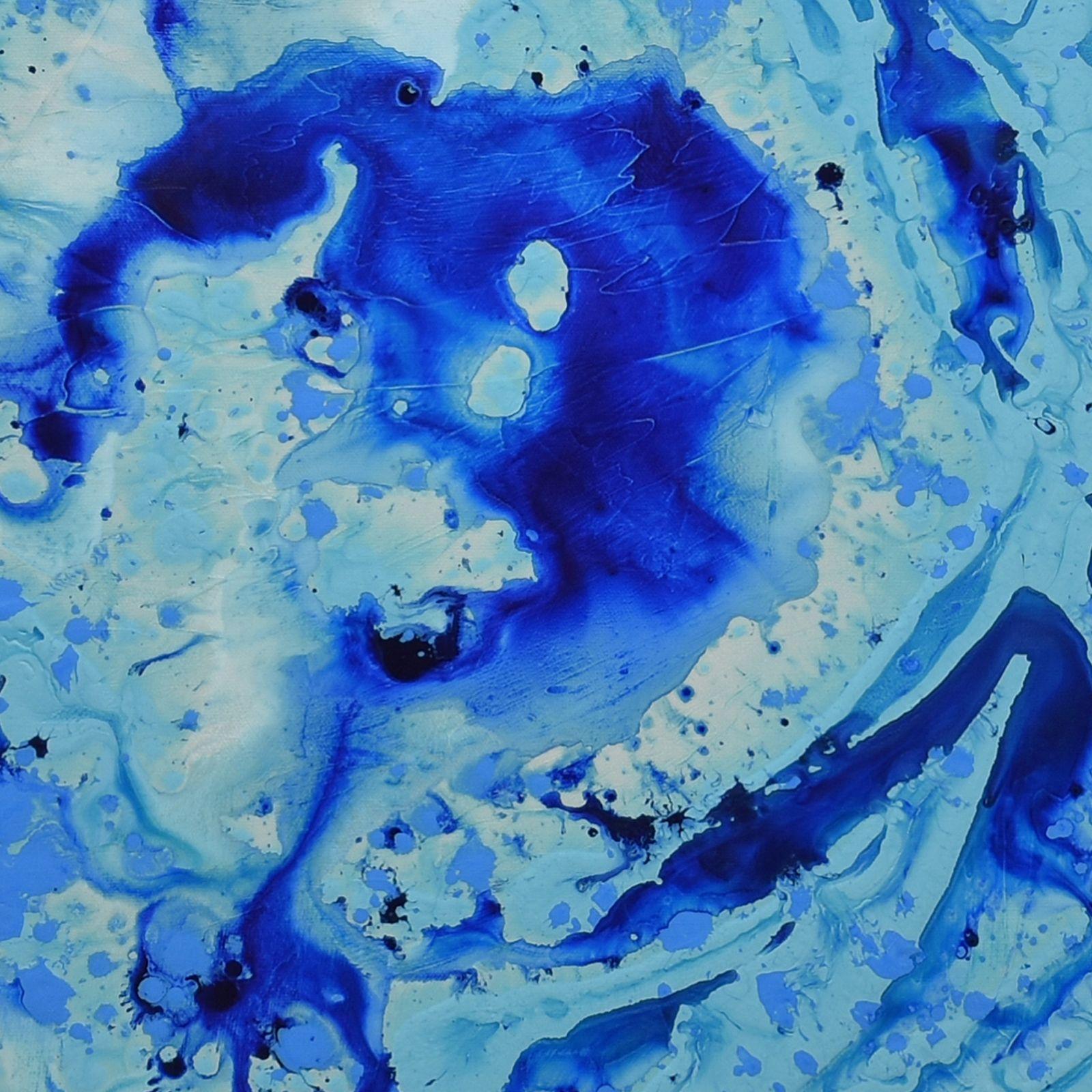 Blue Burst, Painting, Acrylic on Canvas 3