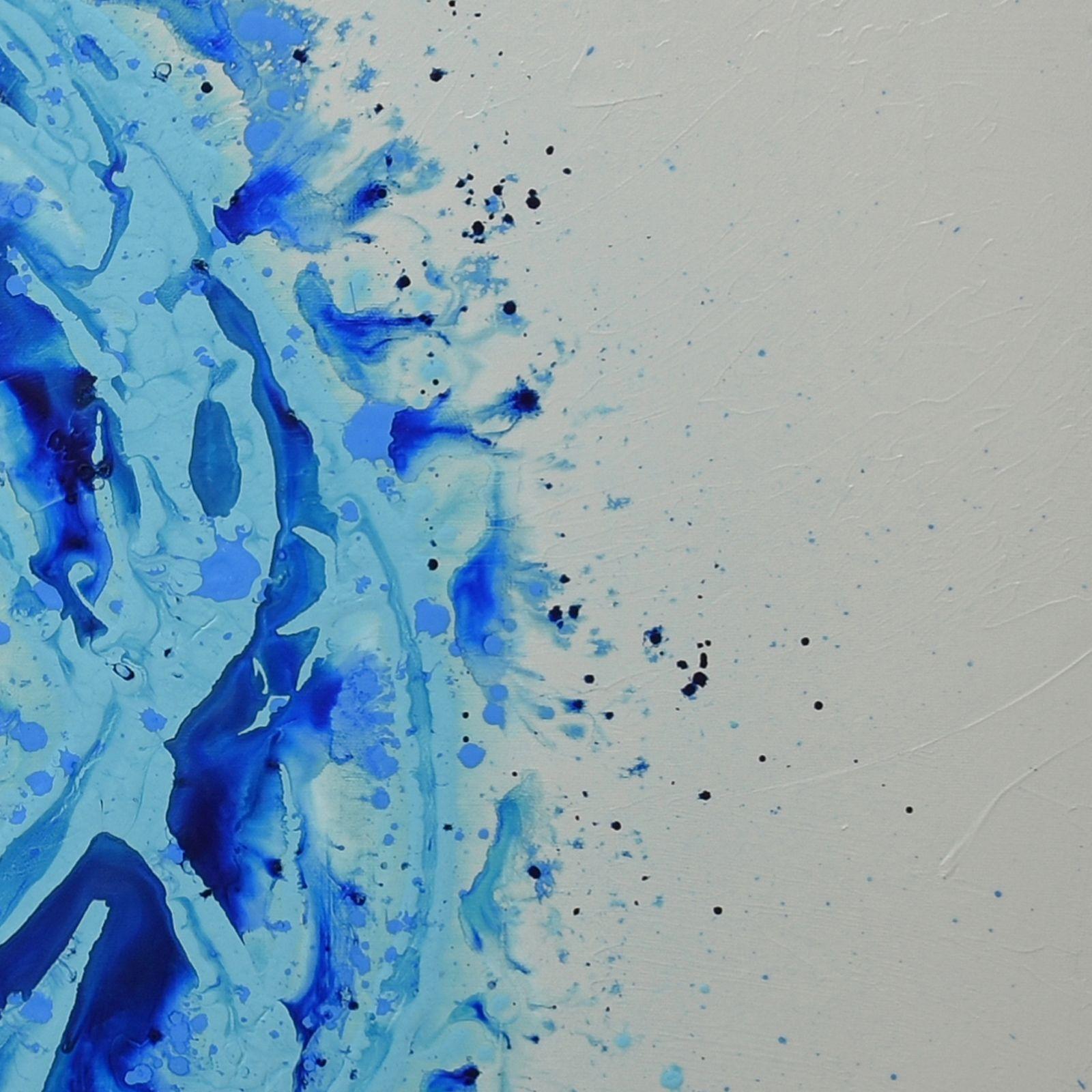 Blue Burst, Painting, Acrylic on Canvas 4
