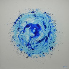 Blue Burst, Painting, Acrylic on Canvas