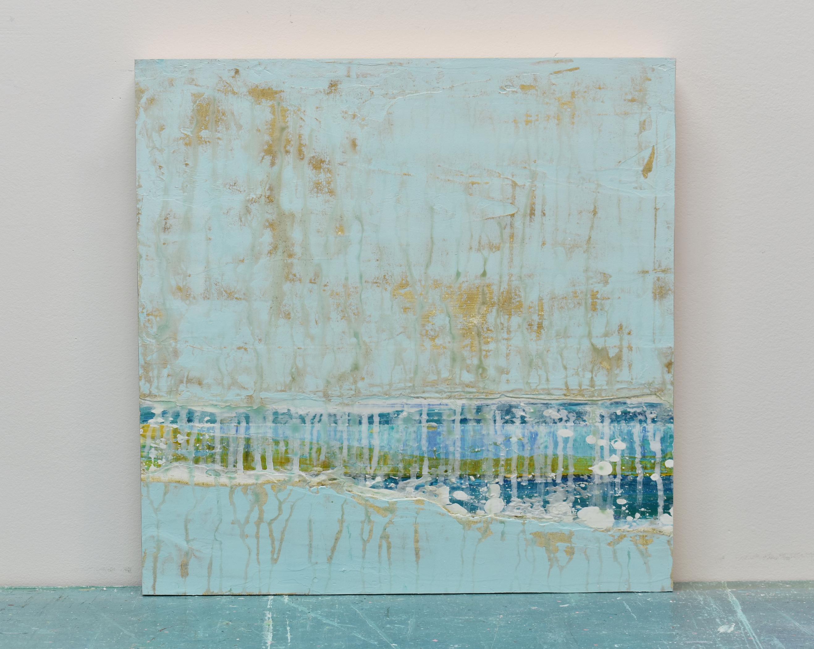 Sogno blu, Pittura astratta - Painting Astratto di Lisa Carney