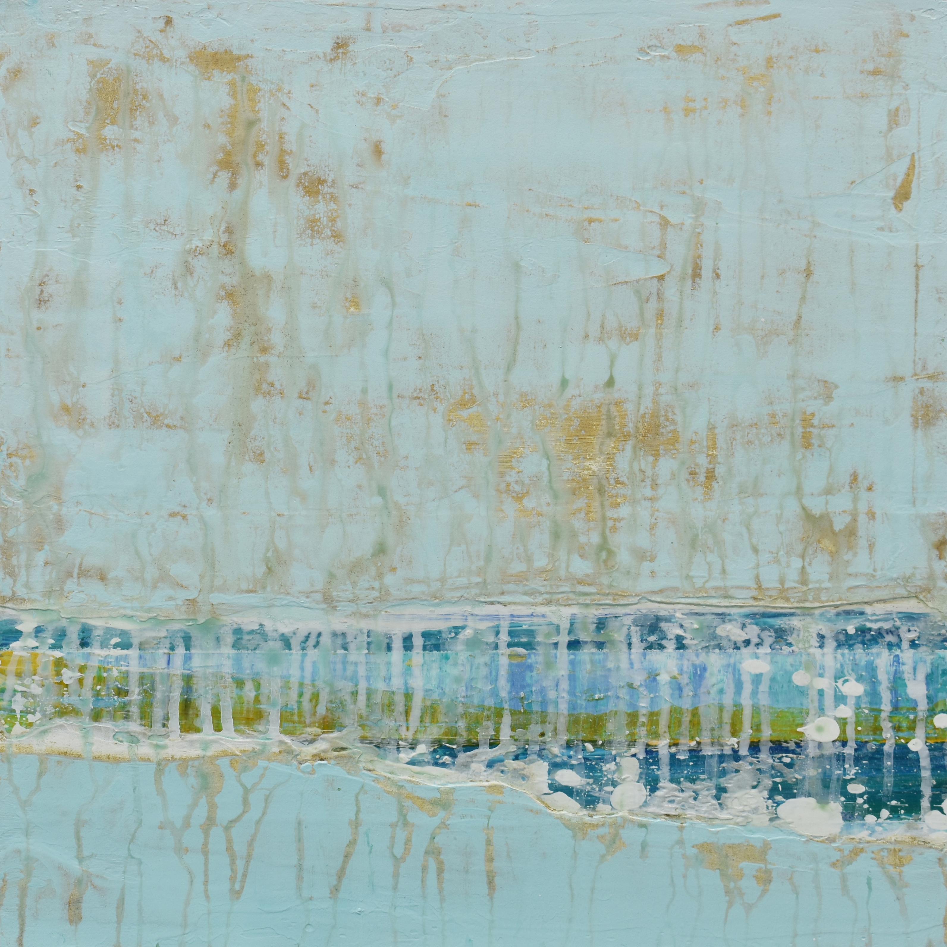 Abstract Painting di Lisa Carney - Sogno blu, Pittura astratta