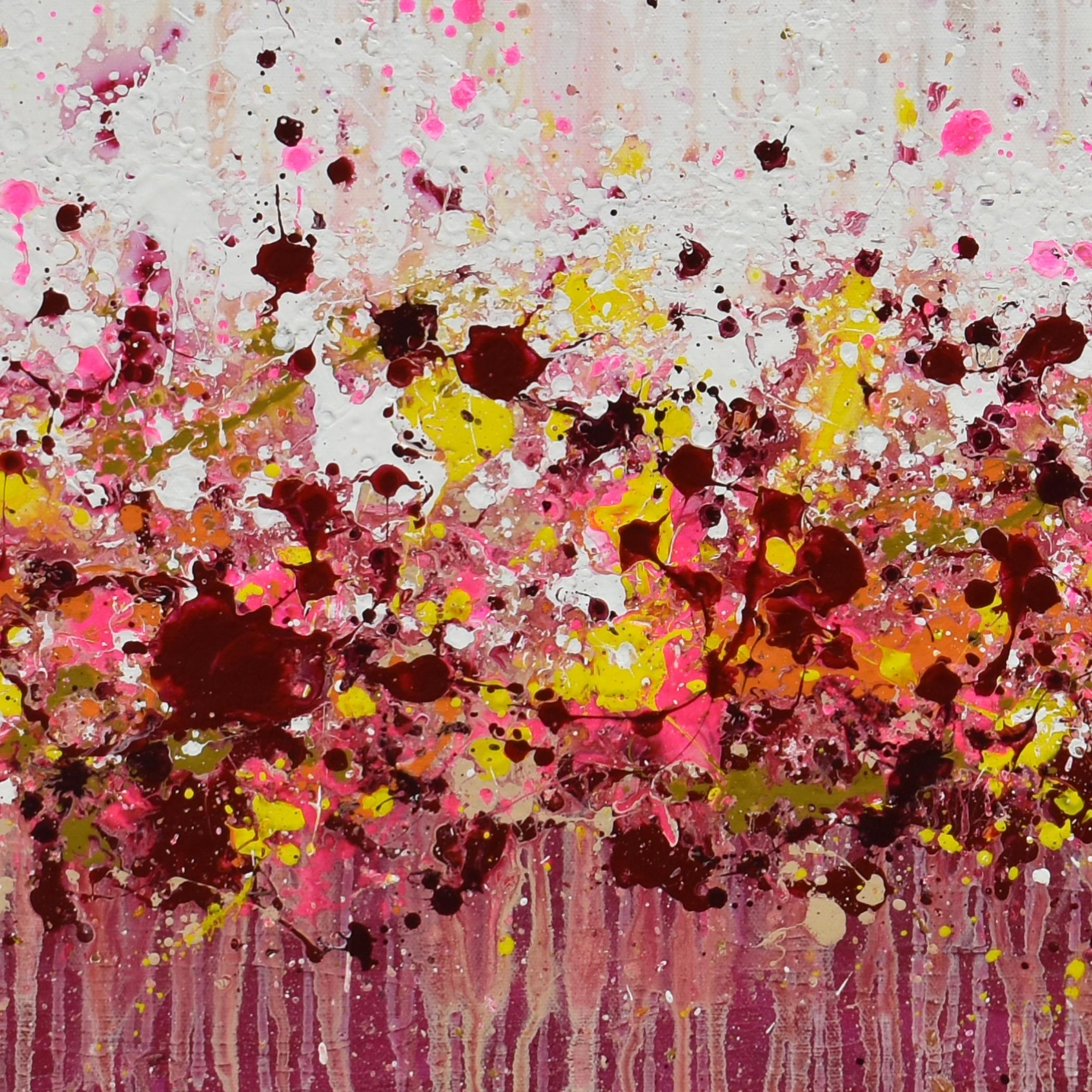 <p>Artist Comments<br>Part of artist Lisa Carney's signature GeoFlora series. A collection of abstracted botanical paintings where she uses drip and splash techniques to suggest plant life, like wildflower fields and sea corals. This piece features