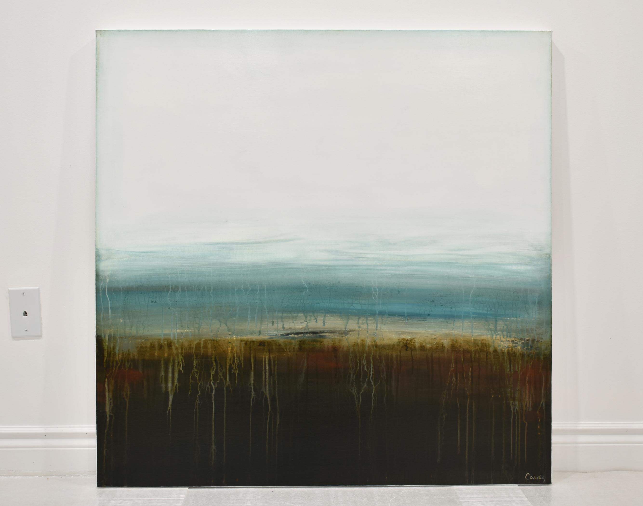 Duna costiera, pittura astratta - Painting Astratto di Lisa Carney