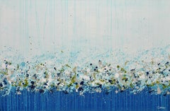 Lisa Carney - Cobalt Confetti, Abstract Painting Cobalt Confetti, Abstract Painting